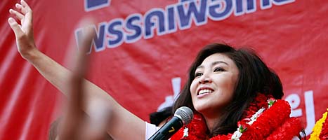 Yingluck Shinawatra bli den första kvinna som leder Thailand.
Foto: Jin  Lee/Scanpix